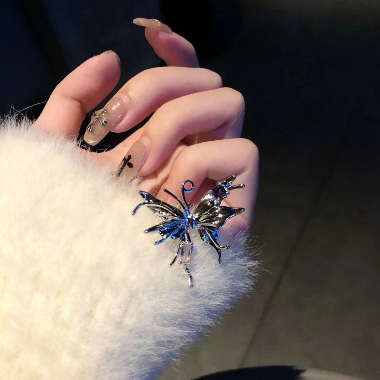 Pink Diamond Liquid Butterfly Female Hot Rings