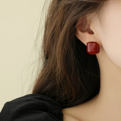 Women's Red Square Sweet Elegance High-grade Western Earrings