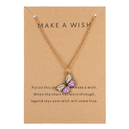 Bohemian Alloy Butterfly Pendant Suit Clavicle Chain Necklaces