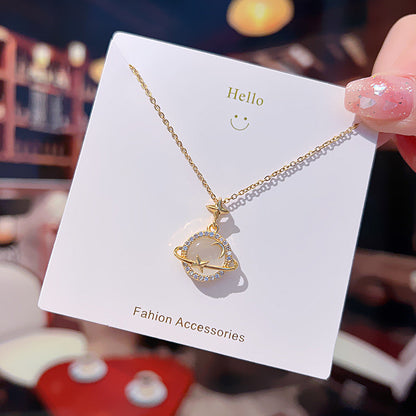 Moon Element Planet Female Niche Design Light Luxury Clavicle Necklaces