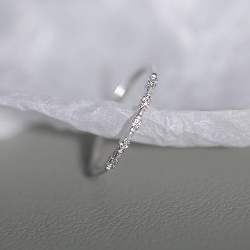 Women's Shiny Diamond Niche High Sense Index Rings