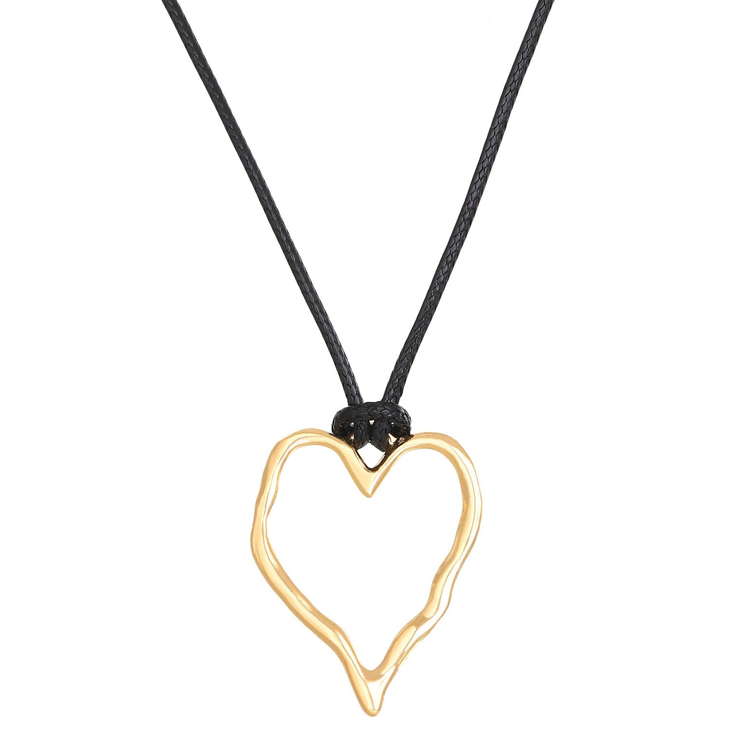 Women's Heart-shaped Hollow Pendant For Simple Geometric Ellipse Necklaces