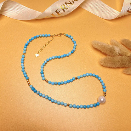 Baroque Natural Pearl Pendant Turquoise Temperament Necklaces
