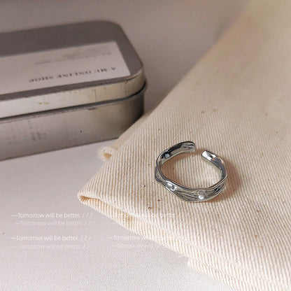 Irregular Opening Adjustable Texture Female Style Rings