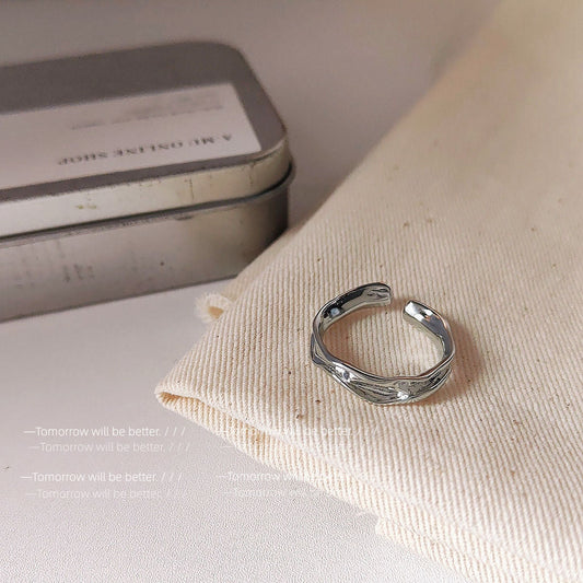 Irregular Opening Adjustable Texture Female Style Rings