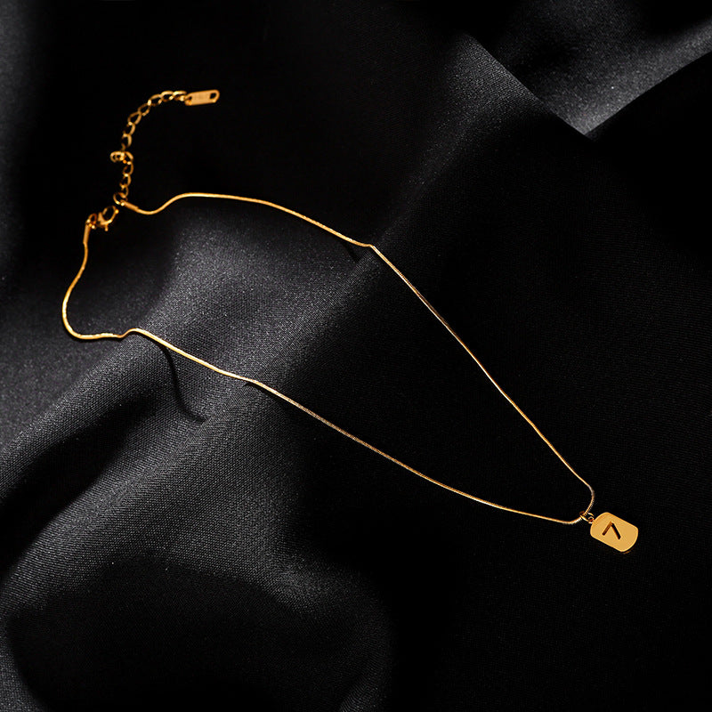Small Gold Clavicle Chain Female Digital Necklaces