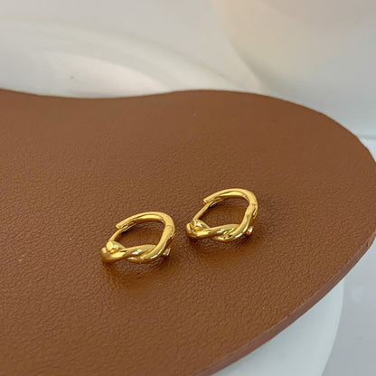 Women's Korean Style Simple Geometric Knotted Bends And Hitches Truelove Rings