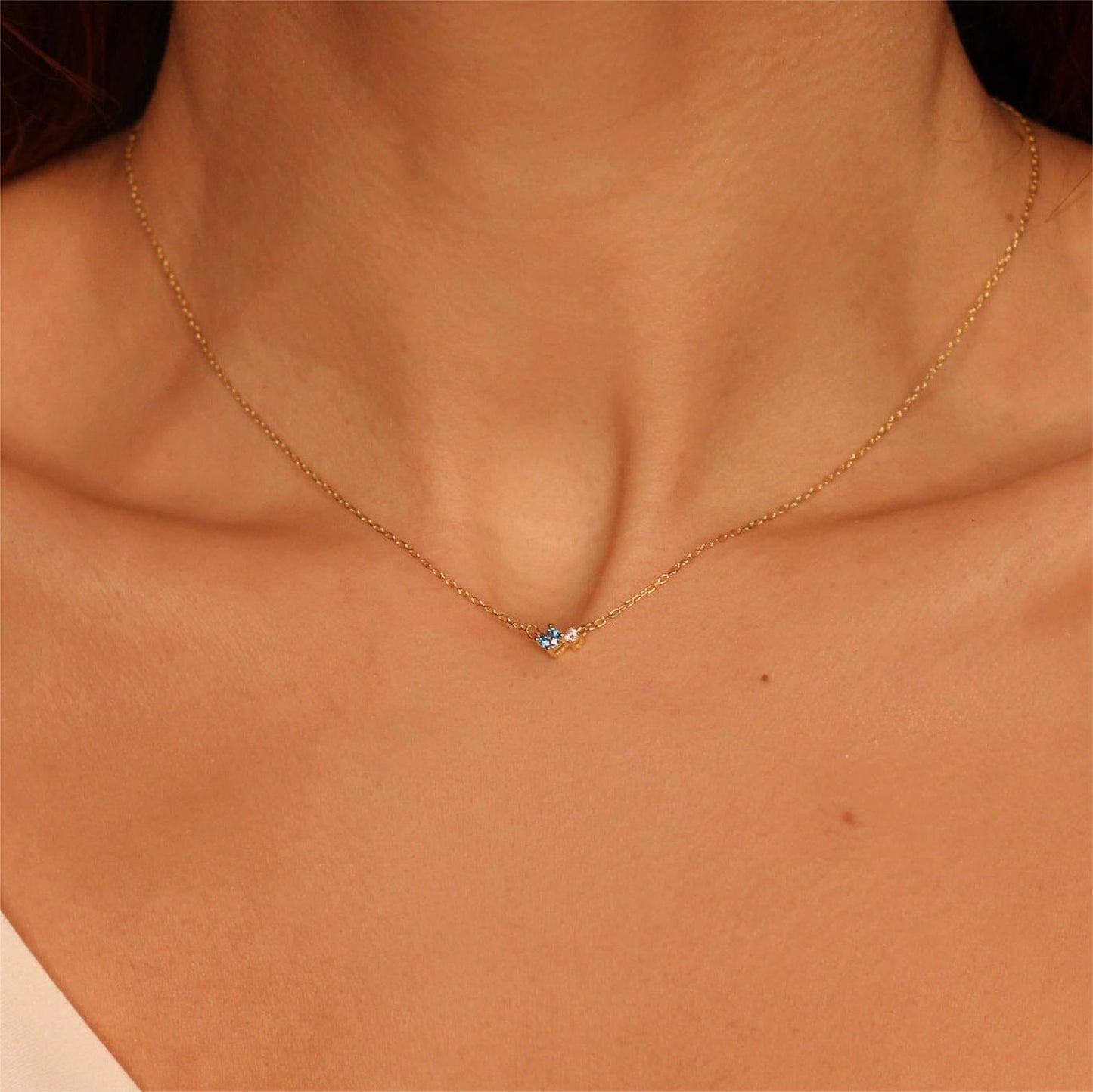 Birthstones Birthstone Zircon Vintage Literary Clavicle Necklaces