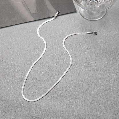 Men's Wide Snake Bone Chain Titanium Steel Necklaces