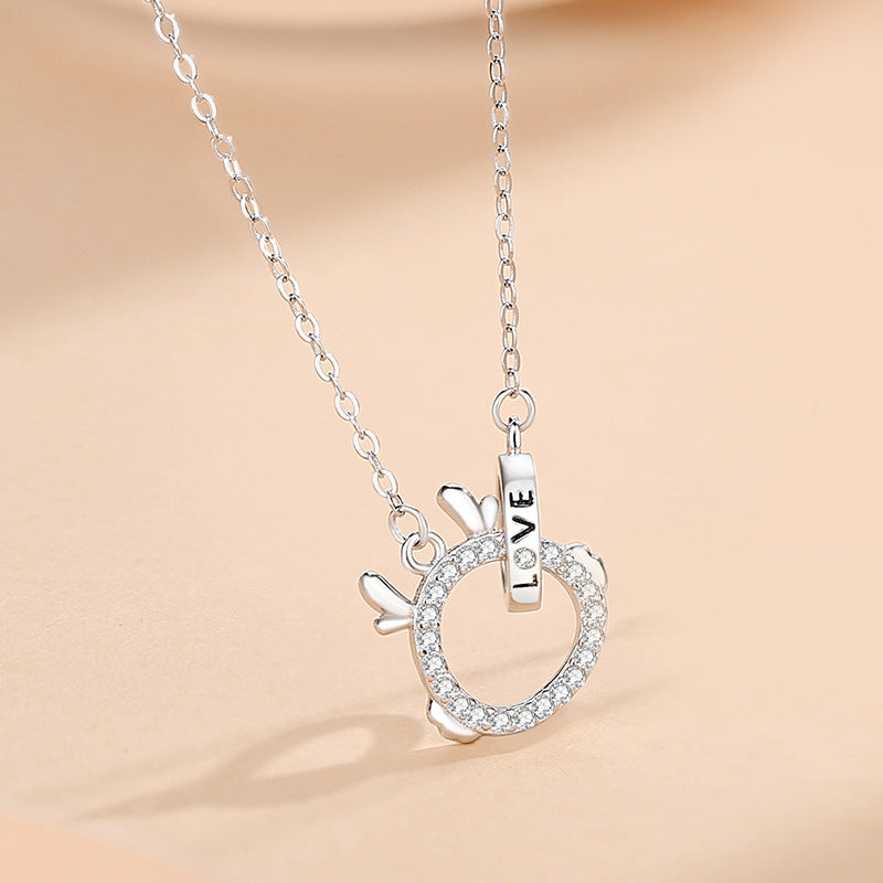 Women's Sier Life Chinese Clavicle Chain Micro Necklaces