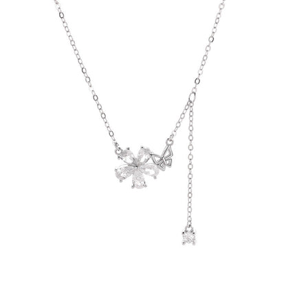 Female Sweet Flowers Clavicle Chain Style Necklaces