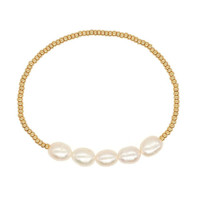 Small Imported Golden Balls Beaded Weave Bracelets