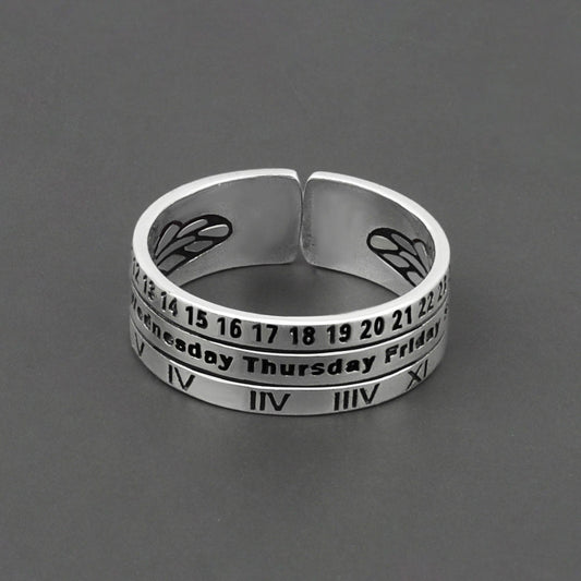Men's Roman Digital Style Week Opening Versatile Rings