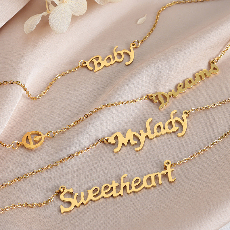 Women's Light Luxury Design Niche Titanium Steel Necklaces