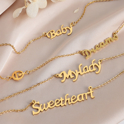 Women's Light Luxury Design Niche Titanium Steel Necklaces