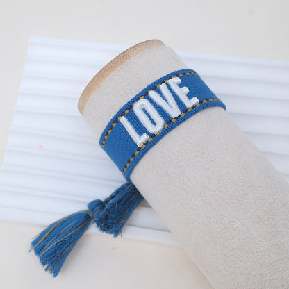 Of Letter Embroidery Graphic Bohemian Tassel Bracelets