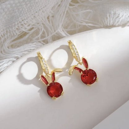 Sier Heart-shaped Ear Clip Female Fresh Refined Rhinestone Earrings