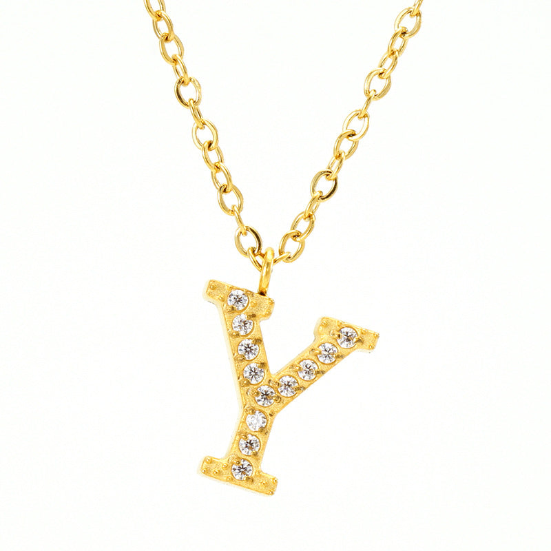 Women's English Letter Pendant High-grade Clavicle Chain Necklaces