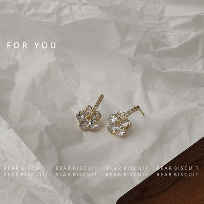 Zircon Flower Bright Eyes Direct Store Sier Rings