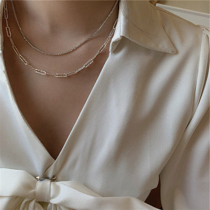 Sparkling Flash Clavicle Chain Choker Pure Necklaces