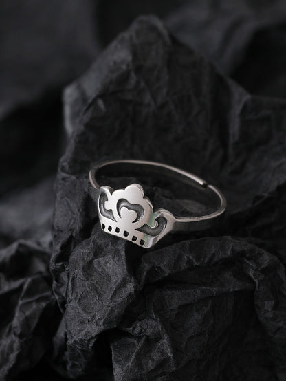 Cute Night Glow Ornament Fashion Geometric Stainless Steel Rings