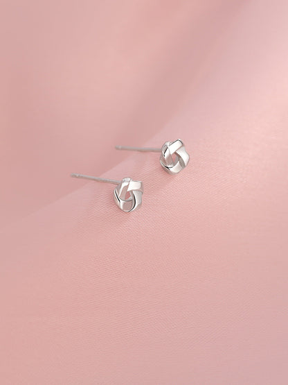 Women's Mobius Sier Needle Simple Fashion Mini Earrings