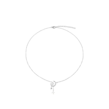 Women's Moon Cold Style High Fashion Design Clavicle Necklaces