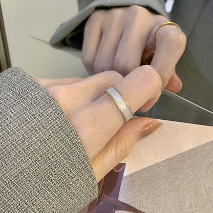 Clouds For Girlfriends Couple Painted Titanium Steel Blue And Rings