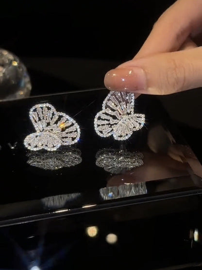 Women's Diamond Front And Rear Butterfly For Rings