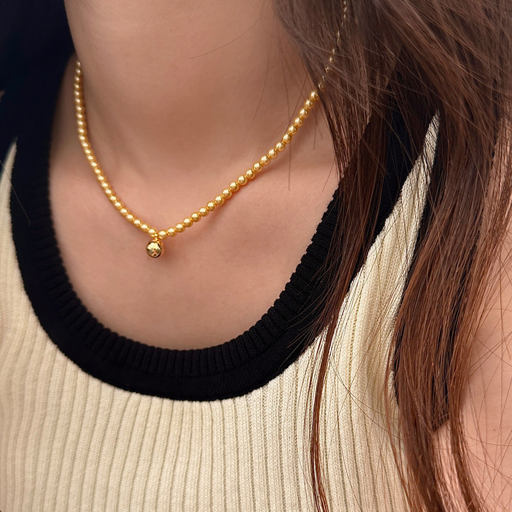 Women's & Men's Protection Glass Pearl Hip Hop Niche Crystal Necklaces