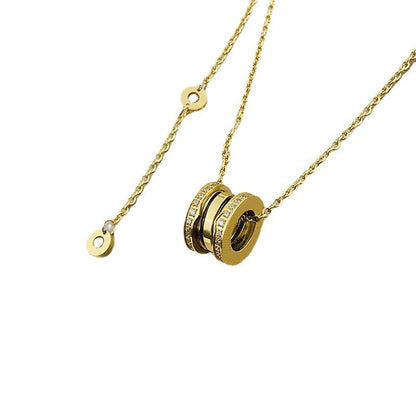 Women's & Men's Ceramic High Version Spring Full Diamond Small Waist Necklaces