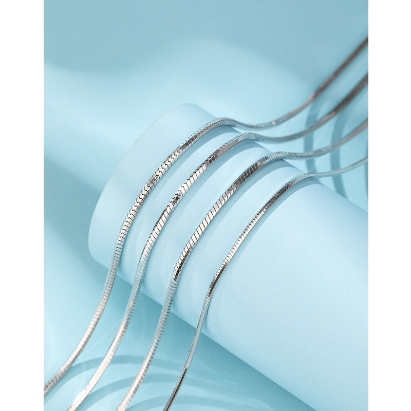 Women's & Men's Bones Chain Sterling Sier Fine Clavicle Necklaces