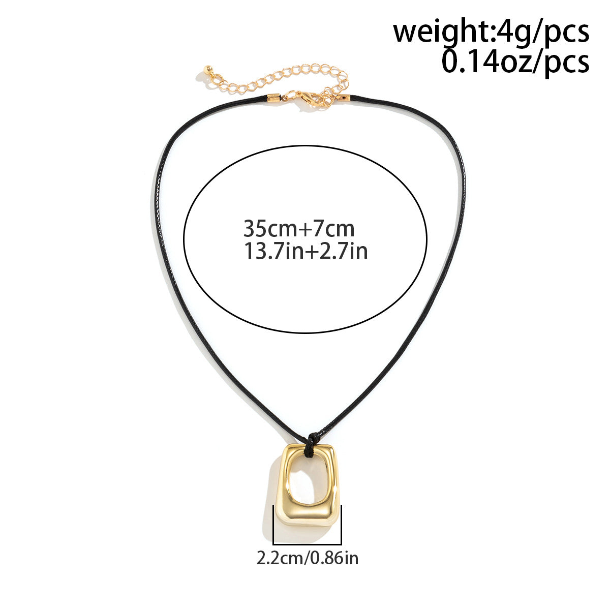 Ornament Simple Geometric Heart Shape Hollow Out Pendant Necklaces