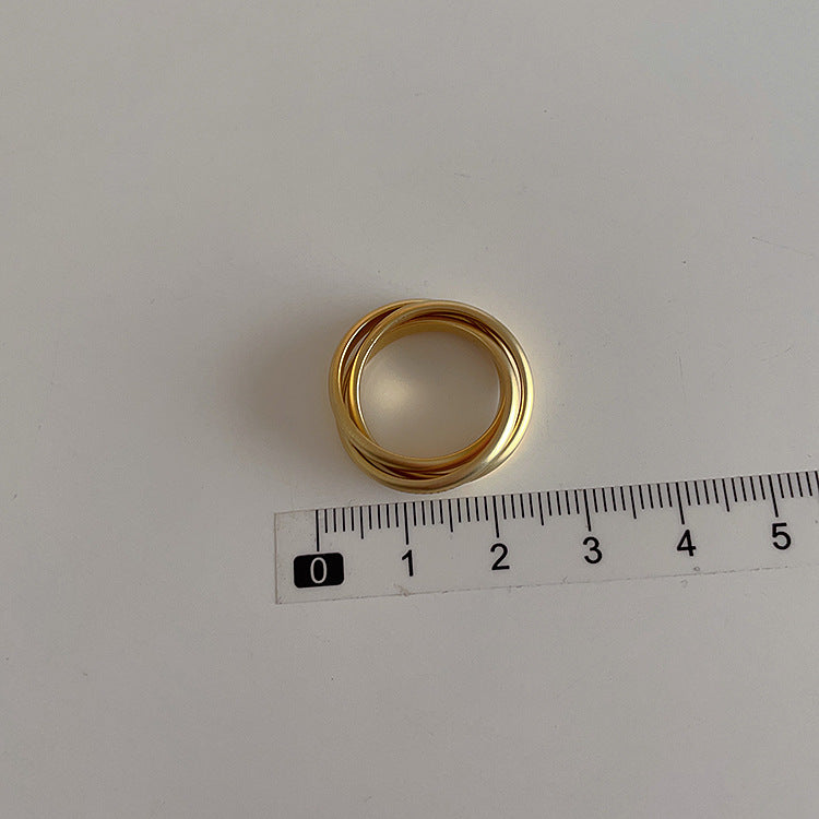 Women's Matte Metal For Niche Design Retro Rings