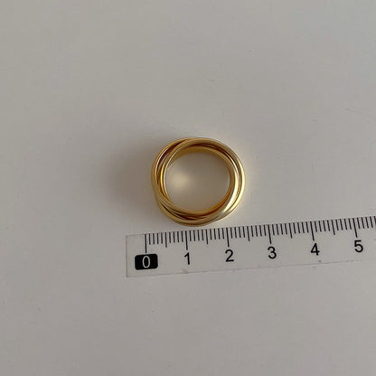 Women's Matte Metal For Niche Design Retro Rings