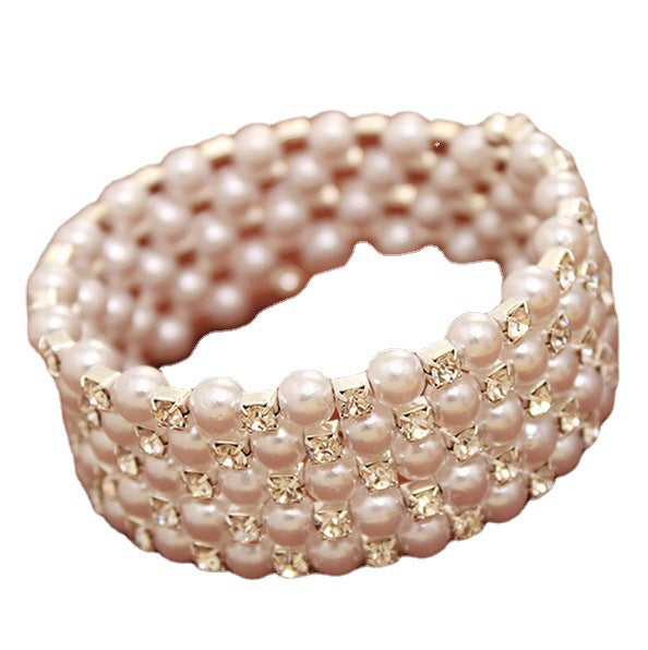 Ornament Fashion Pearl Winding Spiral Jewelry Bracelets