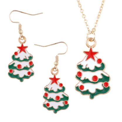 Fashion Christmas Holiday Simple Trend Santa Claus And Necklaces