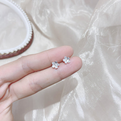 Sier Female Simple And Compact Delicate Earrings