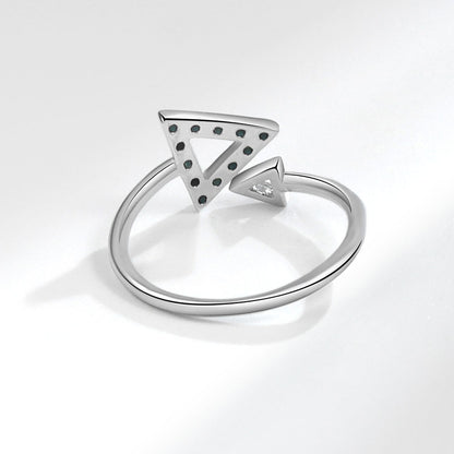 Female Geometric Simple Inlaid Graceful Open Rings