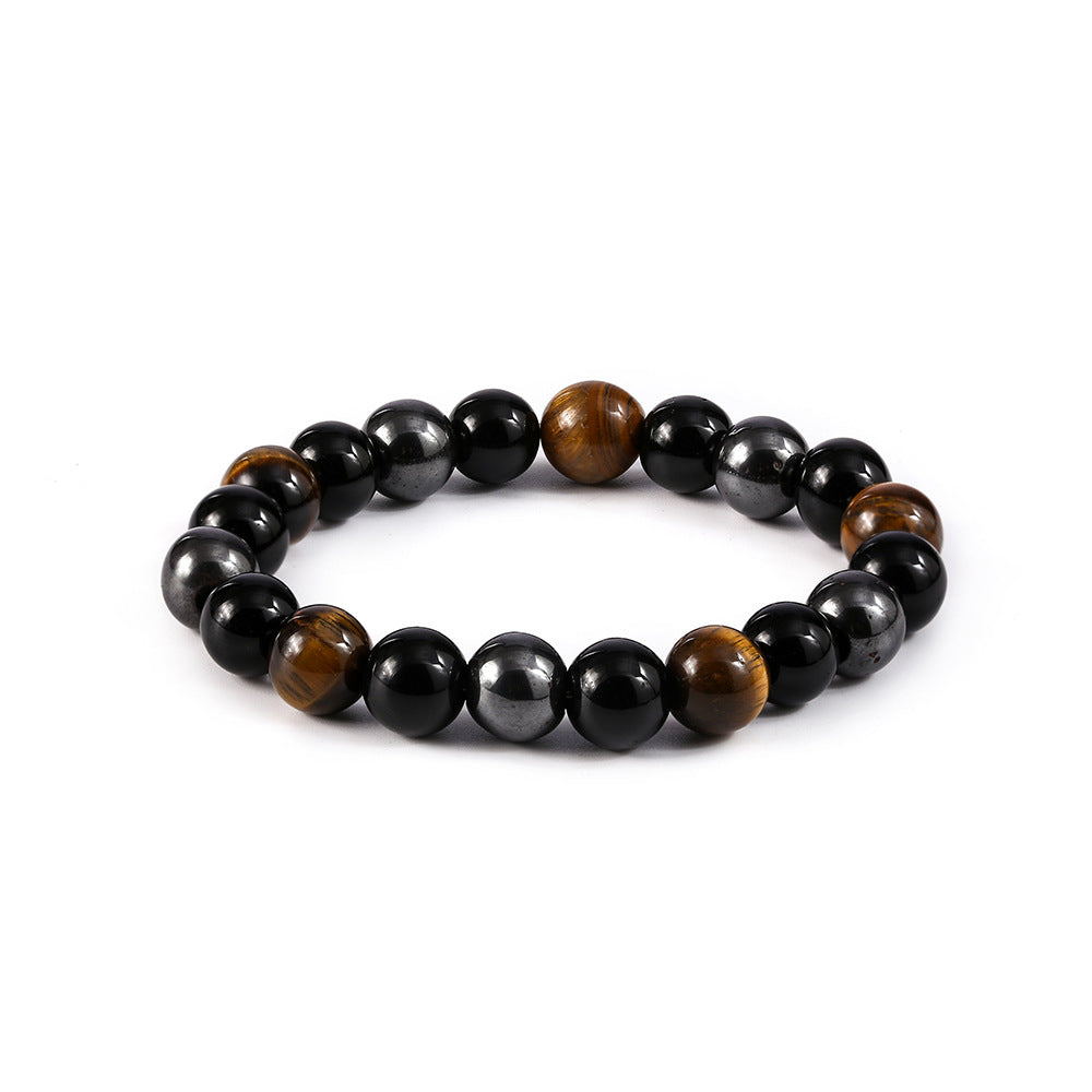 Women's Tigereye Beaded Yoga Sports Haematite Stretch Bracelets
