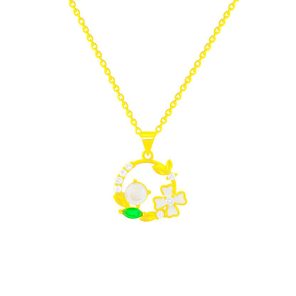 Women's Summer Beautiful Petals Ornament Light Luxury Minority Trendy Sweet Necklaces