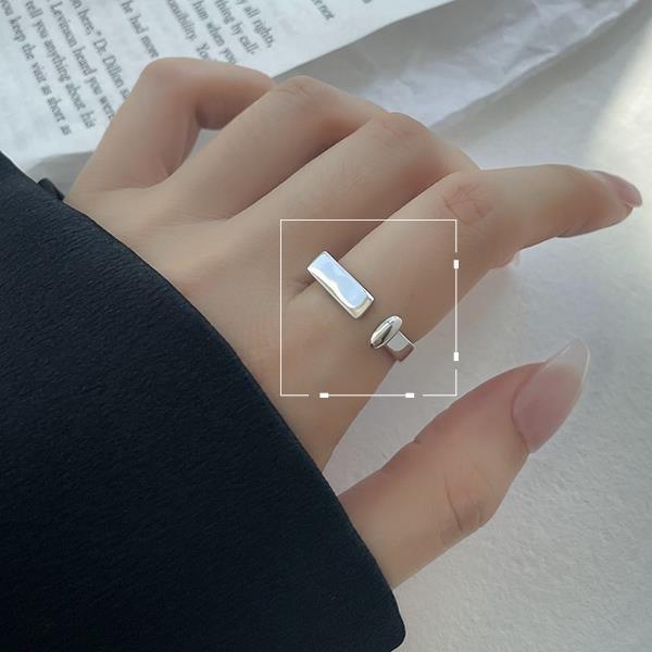 Fashion And Personalized Street Sier Opening Rings