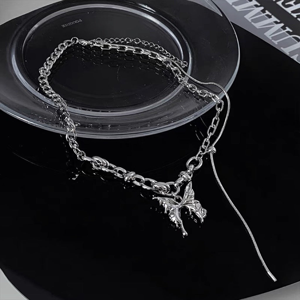 Women's Butterfly For Chain Stitching Clavicle Trendy Necklaces