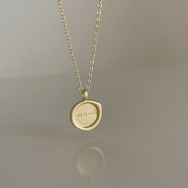 Irregular Matte Metal Pendant Female Niche Retro Personality All Necklaces