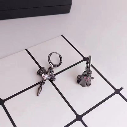 Asymmetric Little Ghost Female Cold Style Halloween Earrings