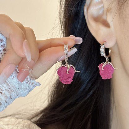 Women's Cool Black High-grade Light Luxury Spicy Elegant Earrings