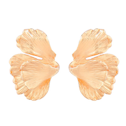 Alloy Leaves Flower Female Fashion Elegant Retro Earrings