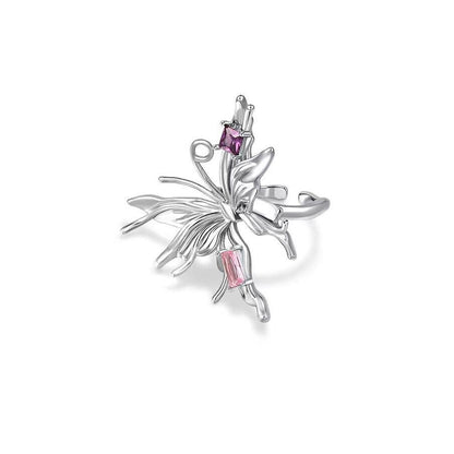 Pink Diamond Liquid Butterfly Female Hot Rings