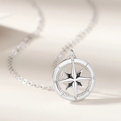 Awn Star Compass Couple Pair Of Necklaces