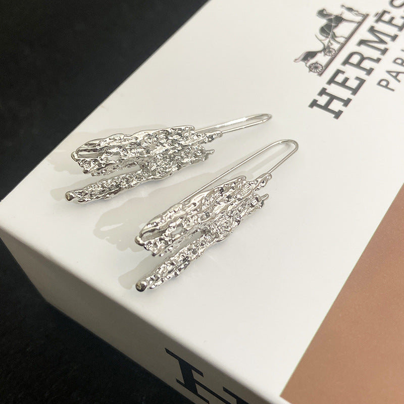 Retro High Sense Irregular Leaf-shaped Female Earrings